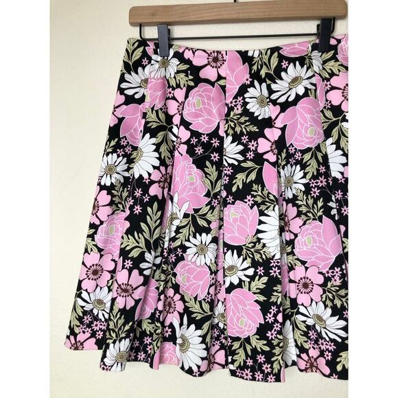 ISABEL & NINA Pink Floral Flared Skirt Size: 8 Cotton Blend Girly Feminine 50's - Picture 3 of 11
